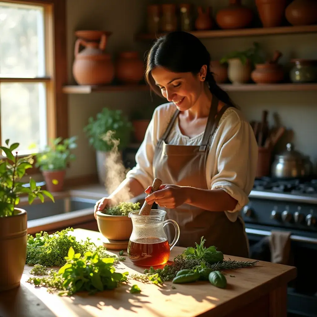 Egy tál gyógynövénykeverék, amely a magyar nyomáskiegyenlítő tea alapját képezi.
